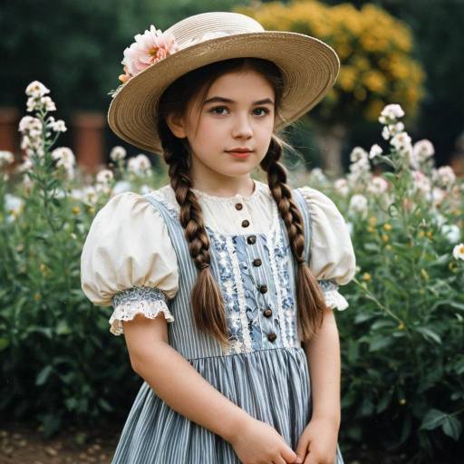 Victorian Fancy Girl in Nature