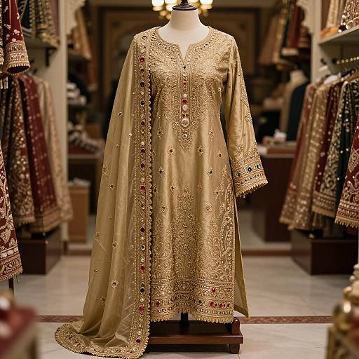 Luxurious Punjabi Suit with Zari Work
