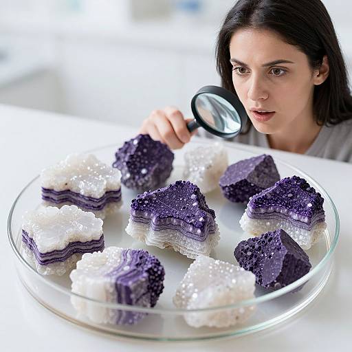 Macro Photography of Layered Rock Fragments