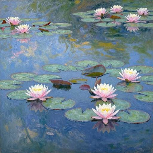 Serene Water Lilies in Pastel