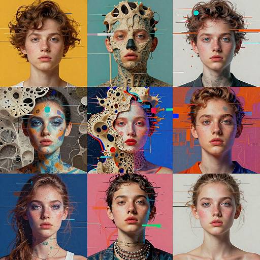 AI-Powered Surreal Colorful Collage