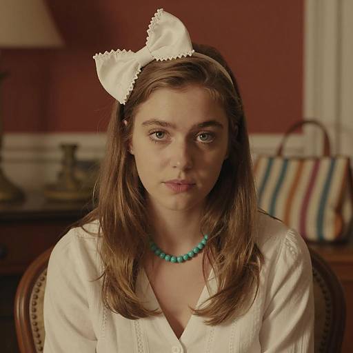 Warm Vintage Portrait of Young Woman