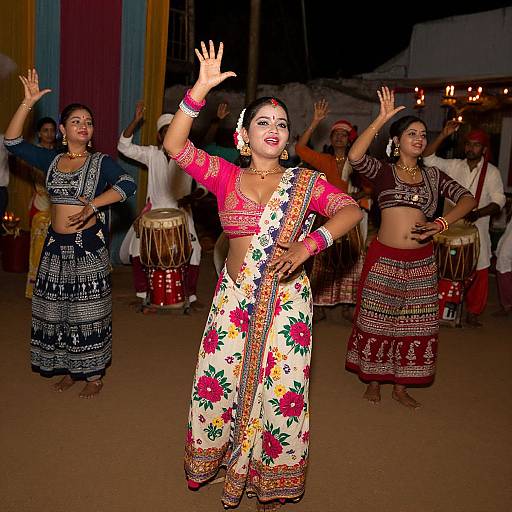 Vibrant Traditional Indian Folk Dance