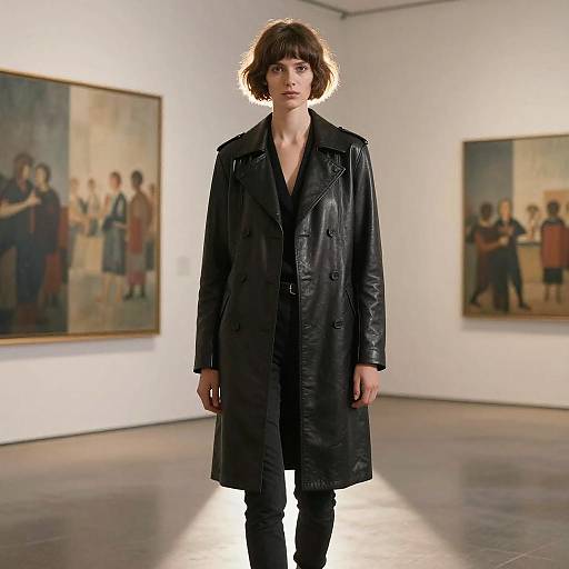 Textured Bowl Cut Fashion Editorial Portrait