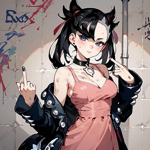 Defiant Marnie in Gritty Bathroom