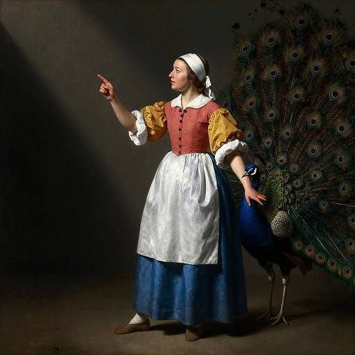 Majestic Peacock Narrating Ancient Tale