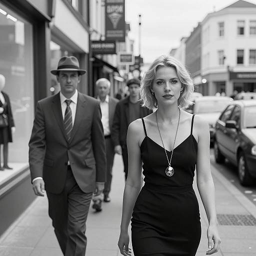 Urban Black and White Photography Scene