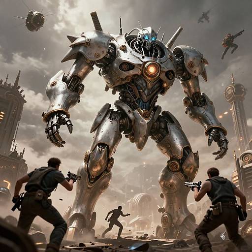Steampunk Telekinetic Giant Robot Boss