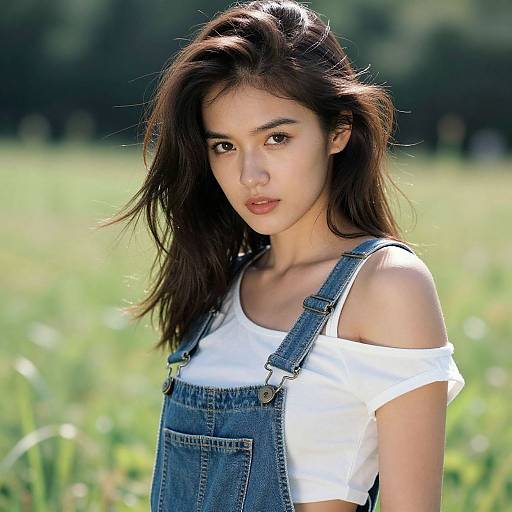 Ultra Realistic Supermodel in Field