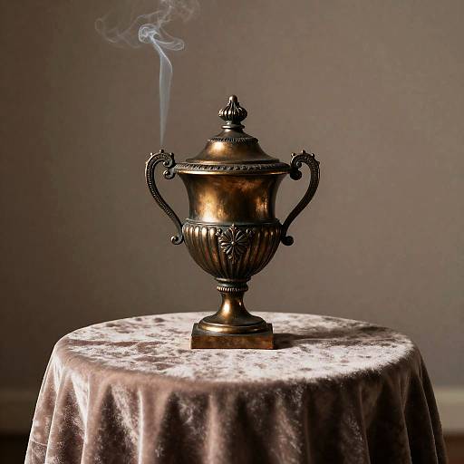 Ornate Bronze Perfume Urn Still Life