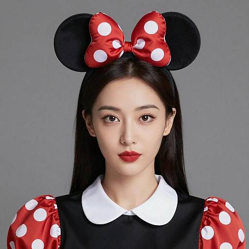 Charming Minnie Mouse Costume Headshot