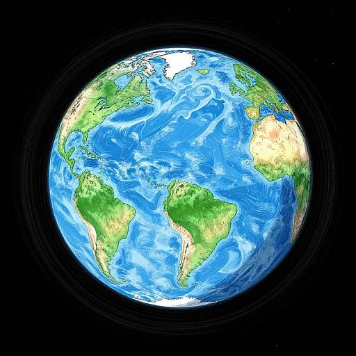 Earth From Space in Persepolis Style