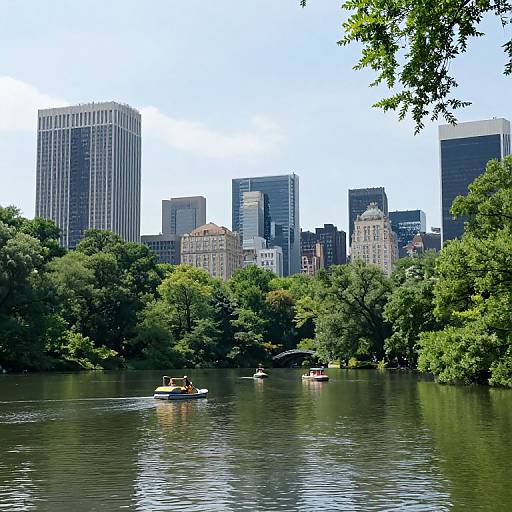Serene Central Park Lake Scene