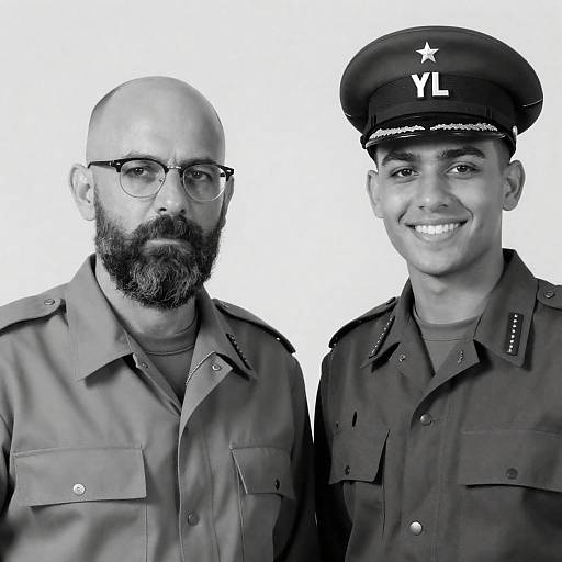 Portrait of Two Men in Military Uniforms