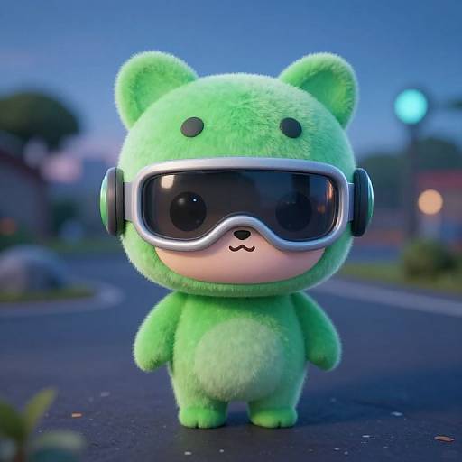 Kawaii Metaverse Portrait at Dusk