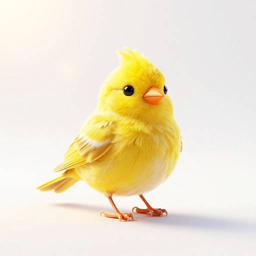 Minimalist Cartoon Canary on Wire