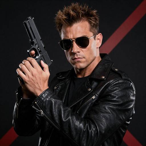 Intense Portrait of a Muscular Man