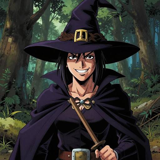 Smiling Witch Hunter Comic Portrait