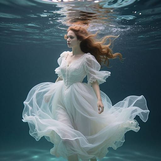Ethereal Underwater Victorian Elegance