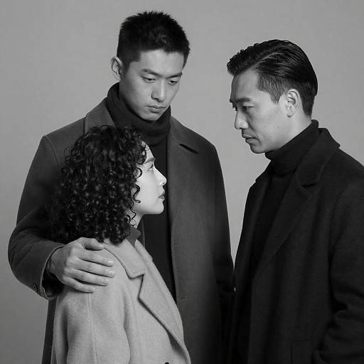 Intense Emotions in Black-and-White Portrait