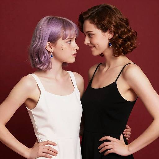 Intimate Portrait of Two Elegant Women