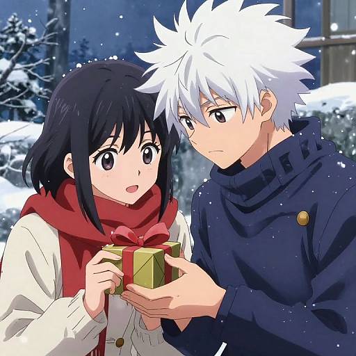 Cozy Winter Gift Exchange - Killua & Gon