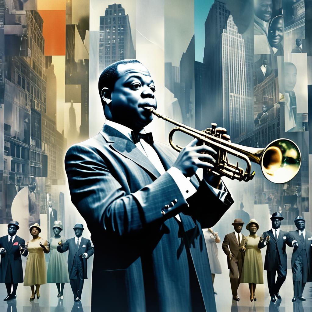 Jazz in a Retro Metropolis Collage