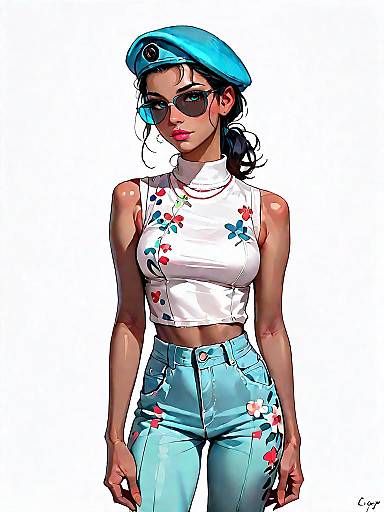 Parisian Fashion: A Stylish Woman Portrait