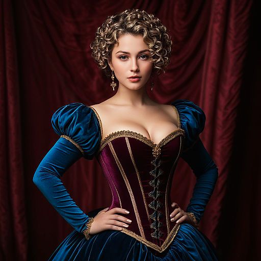 Regal Queen in Velvety Wine Setting