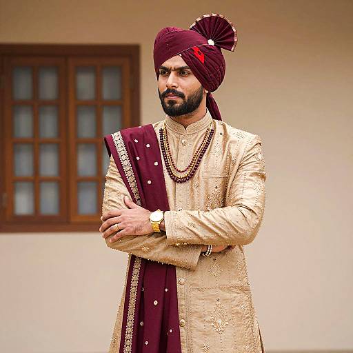 Elegant Indian Man in Traditional Attire