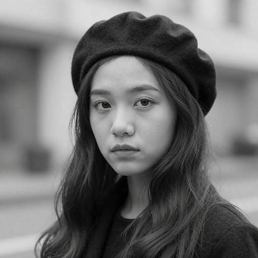 Soft-Lit B&W Portrait of Young Woman