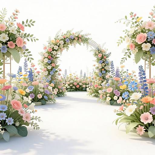 Pastel Spring Garden Floral Art