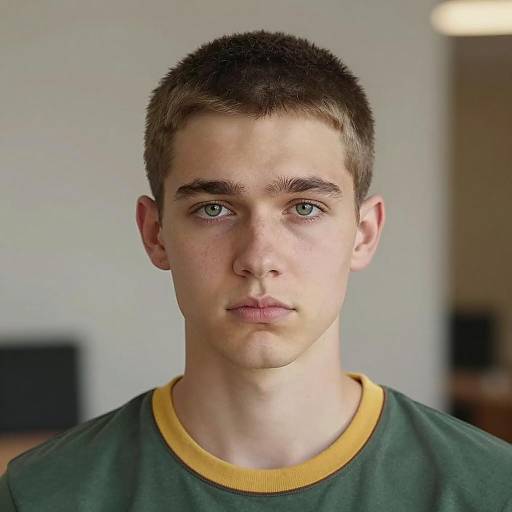 Realistic Portrait of a Young Man