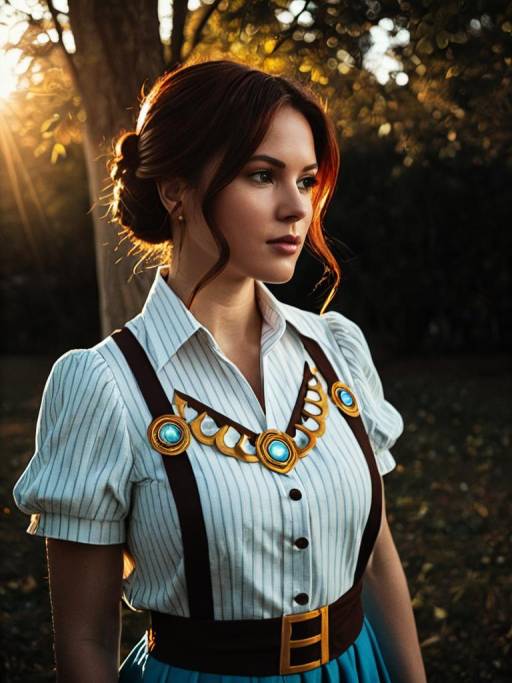 Woman in Sarah Karrigan Cosplay Costume