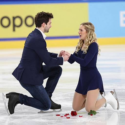 Romantic Ice Rink Moment Captured