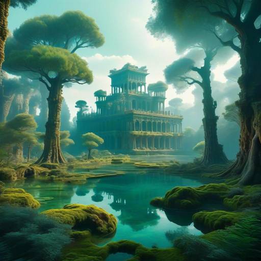 Enchanted Forest with Sunken Palace View