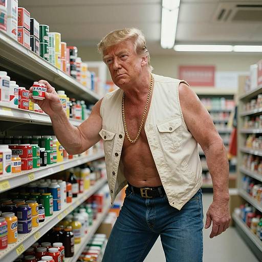 Cinematic Rocky Trump Grocery Shopping Scene