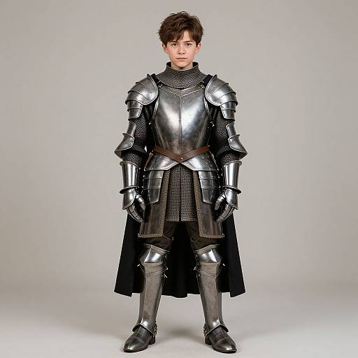 Realistic Royal Knight Boy Portrait