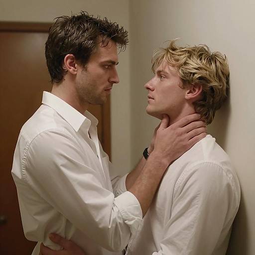 Intense Intimacy: Two Men, Warm Lighting