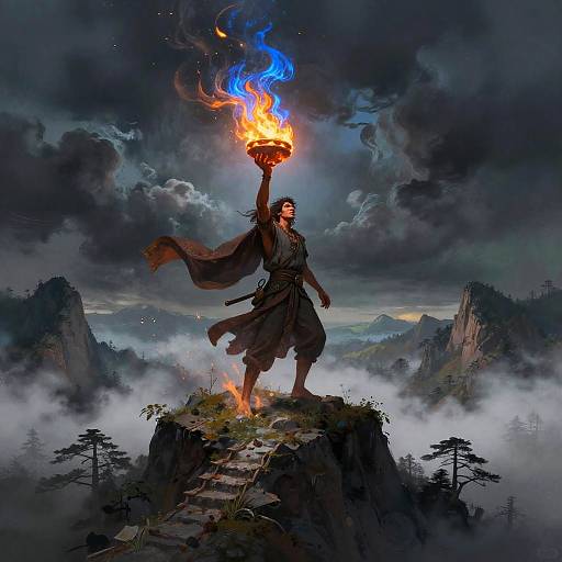 Heroic Figure with Mystical Mashal