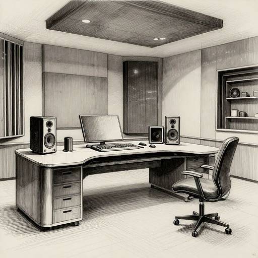 Mid-Century Modern Music Studio