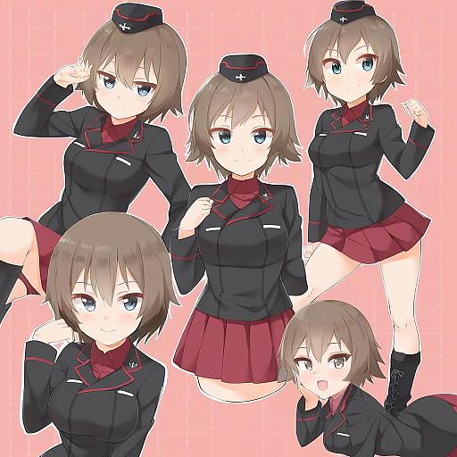 Illustration of Hida ema, girls und panzer in the style of Mamedenkyuu (berun)