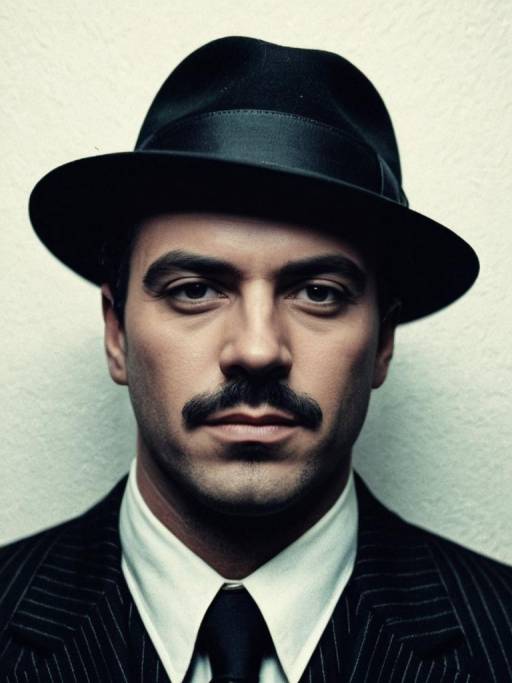Vintage Gangster Man Portrait
