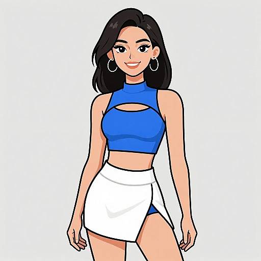 Smiling Woman in Sporty Dancewear