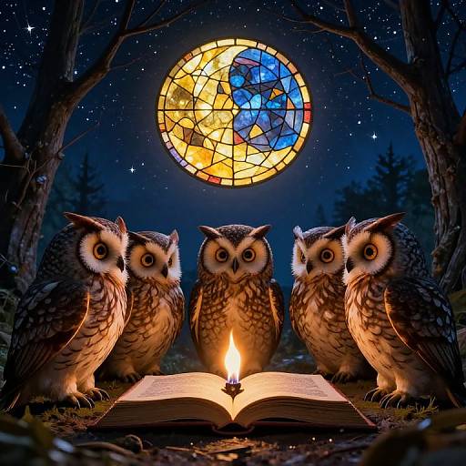 Wise Owls and Enchanted Moonlight