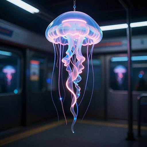 Neon Jellyfish Busker at Undercity Carnival