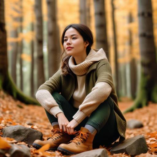 Contemplative Autumn Portrait in Forest