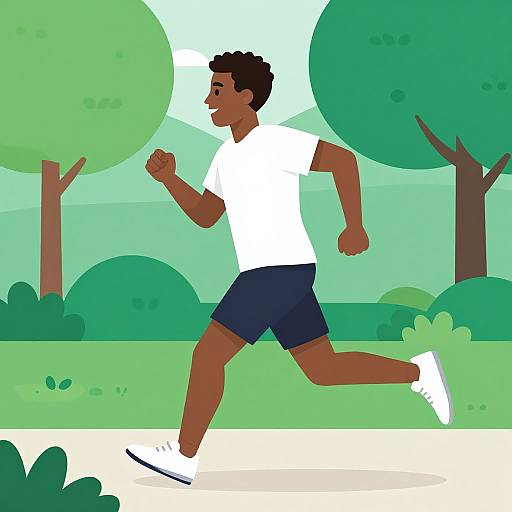 Happy African-American Male Runner