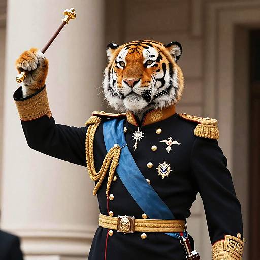 Regal Anthropomorphic Tiger President
