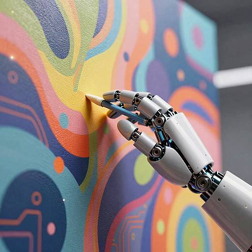 Futuristic Robotic Hand Painting
